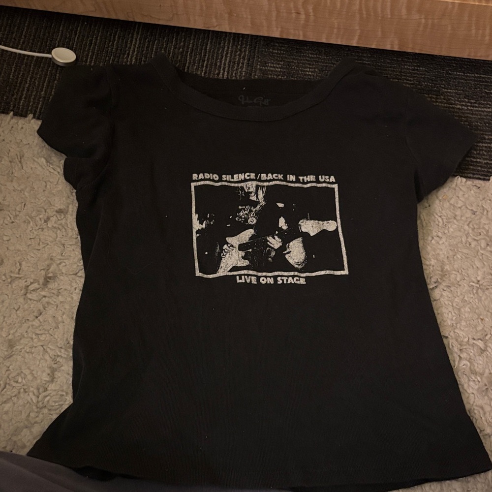 Brandy Melville Black Graphic Tee